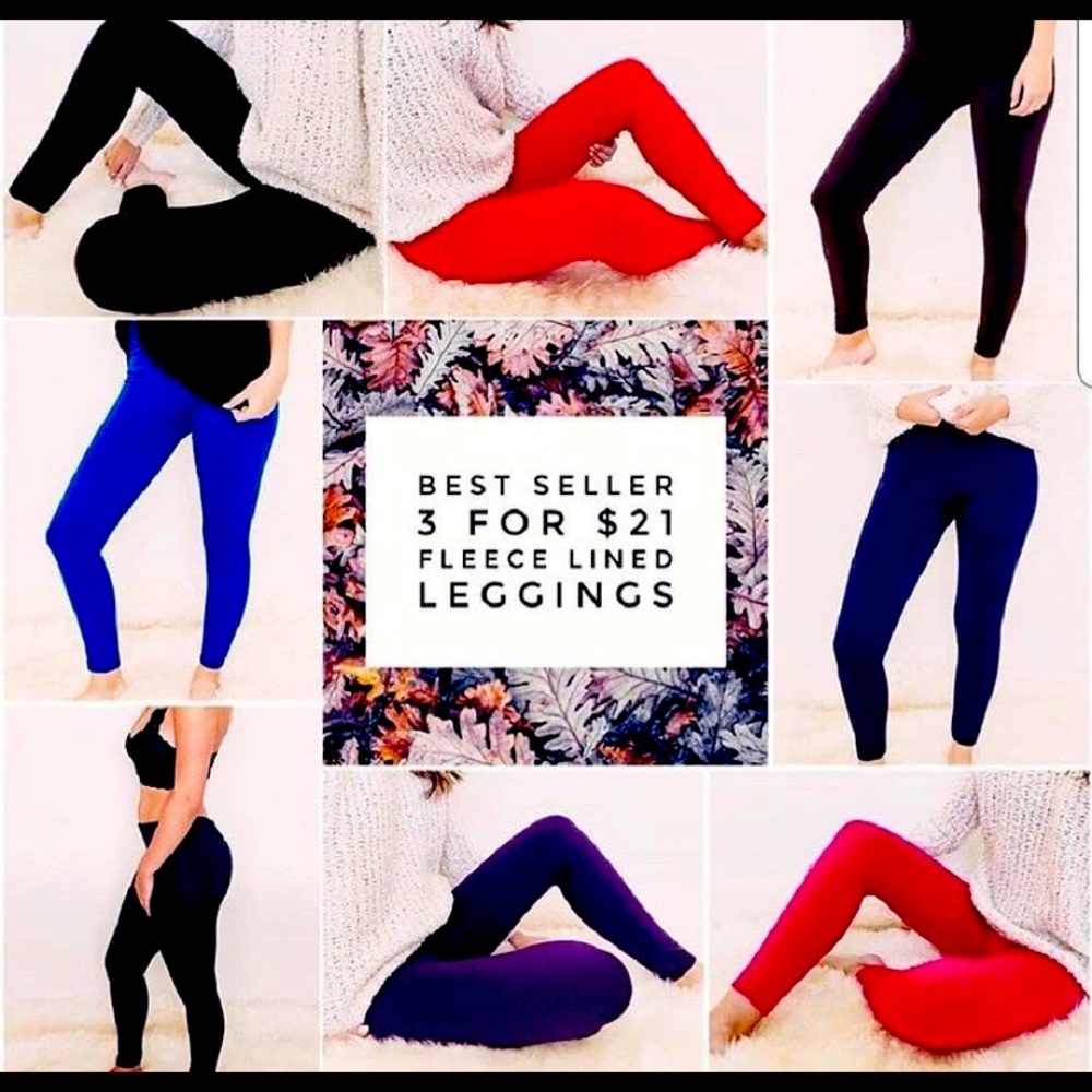 Fleece leggings 3 for $21